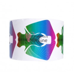 Sabloane pentru unghii SB082 Curcubeu 300 bucati, model oval, rotund